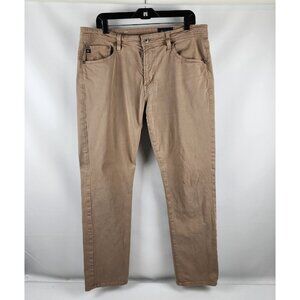 AG Adriano Goldschmied The Everett Pants Mens Slim Straight Tan Size 36x31